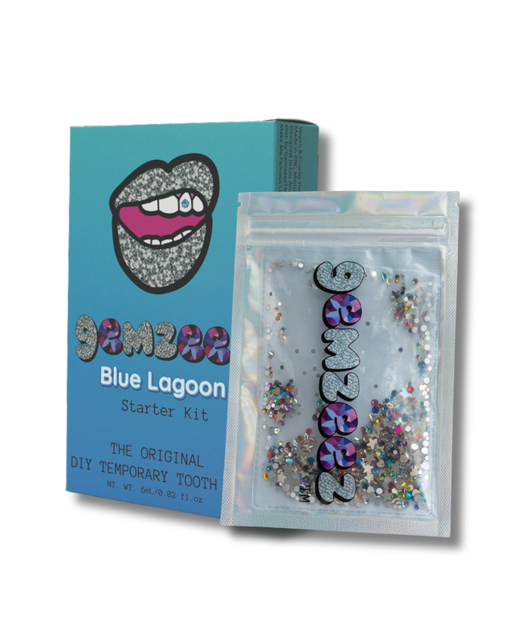 Baby Blue Gemzeez Starter Kit + 1,000 Gemz Pack Bundle